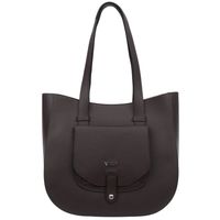 VEZZE torebka skórzana klasyczna z długimi rączkami na ramię V548 c.brązowa