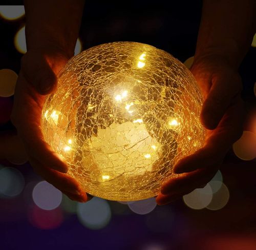 OŚWIETLENIE SŁONECZNE LED KULA SZKLANA 12,5CM SZER SOLAR na Arena.pl