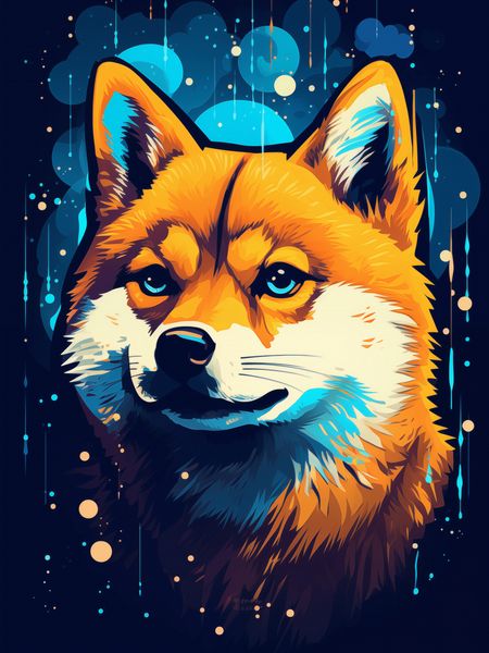 Plakat 75x100cm Lisek w Kosmosie zdjęcie 1