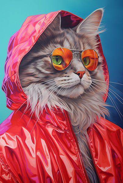 Plakat 68x101cm Kot w Stylu zdjęcie 1