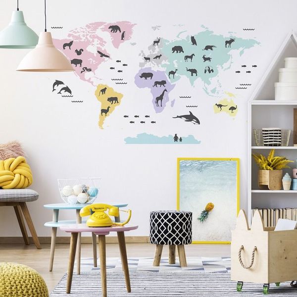 Naklejka Mapa Świata DK221 L zdjęcie 1