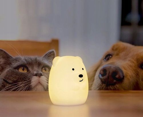 SILIKONOWA LAMPKA NOCNA MIŚ MISIO DLA DZIECI DZIECKA KOLOROWA LED RGB PILOT na Arena.pl