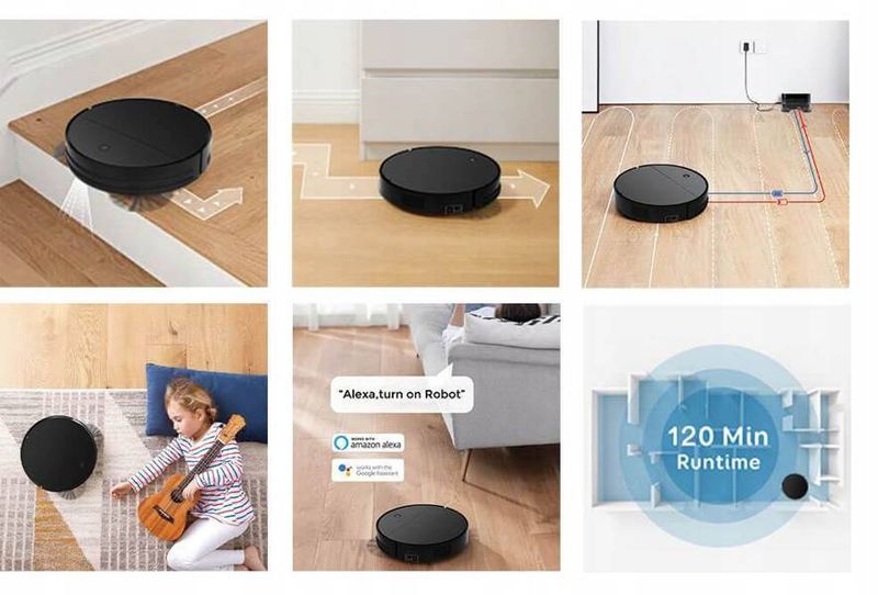 ROBOT SPRZĄTAJĄCY KLINSMANN ODKURZACZ Mop Żyroskop K195 zdjęcie 4