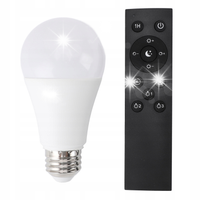 Żarówka LED z pilotem 2,4 GHz E26 z gwintowaną podstawą Biała, ciepła