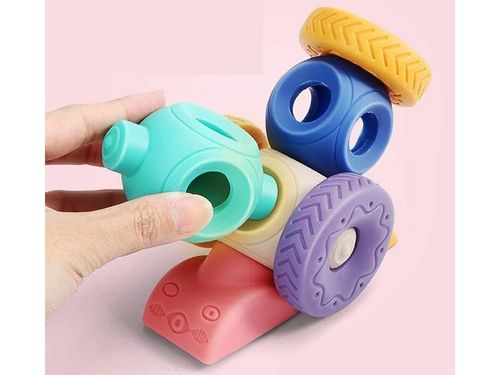 DLA MALUCHA  ZESTAW KLOCKÓW MIĘKKIE FIGURY GEOMETRYCZNE na Arena.pl