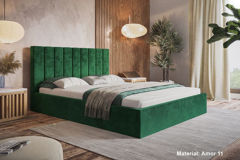 Łóżko Slim 9 tapicerowane 140x200 stelaż pojemnik zdjęcie 5