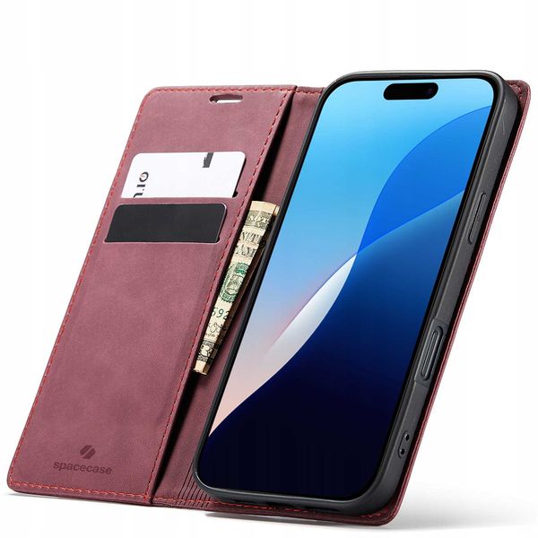 Spacecase Wallet iPhone 16 Pro Max red zdjęcie 1