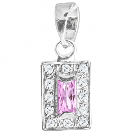 SREBRNY KOMPLET Z RÓŻOWYMI CYRKONIAMI SREBRO PRÓBY 925 zdjęcie 3