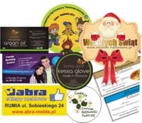 Naklejki reklamowe, etykiety, wlepki informacyjne z twoim logo nadrukiem