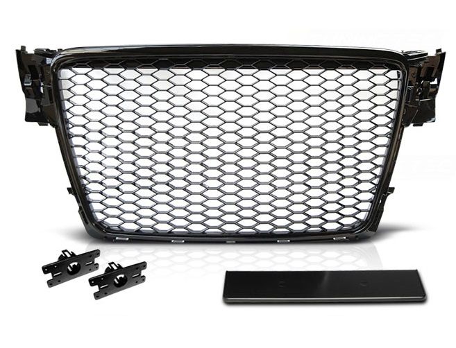Grill AUDI A4 B8 08-11 CZARNY POŁYSK zdjęcie 2
