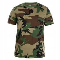Koszulka Męska T-shirt Bawełniana HELIKON Moro US Woodland S