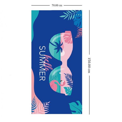 ręcznik plażowy prostokątny niebieski hello summer 150x70 rec54wz9 na Arena.pl