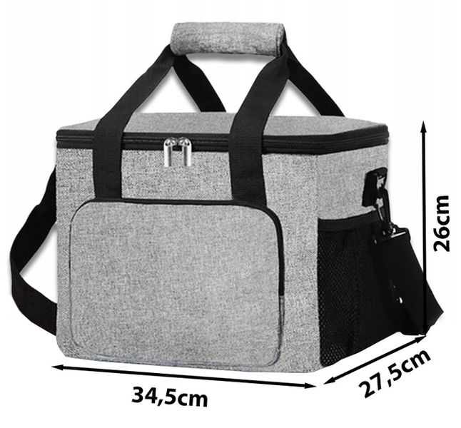 TORBA TERMICZNA śniadaniowa PLAŻOWA PIKNIKOWA lodówka NA JEDZENIE 28 litrów zdjęcie 8