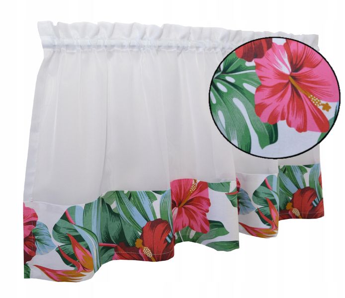 Zazdrostka nowoczesna MONSTERA KWIATY 300x40 zdjęcie 1