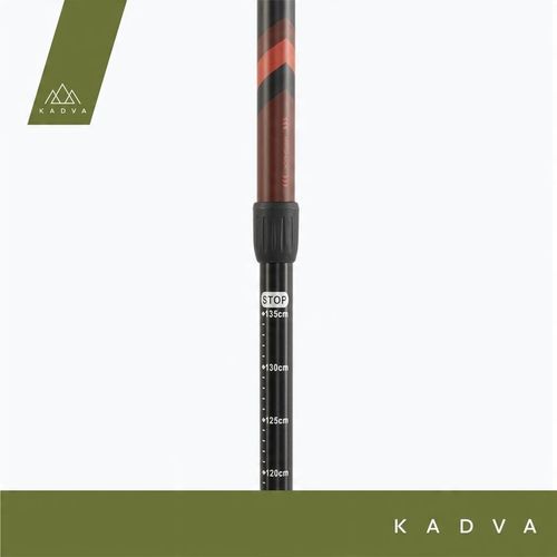 Kije turystyczne KADVA Tengri czerwony 65-135 cm SYSTEM TWIST LOCK na Arena.pl