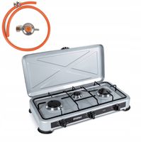 Kuchenka PŁYTA GAZOWA 3 Palniki TRZYPALNIKOWA KG300+REDUKTOR +wąż SOLIDNA