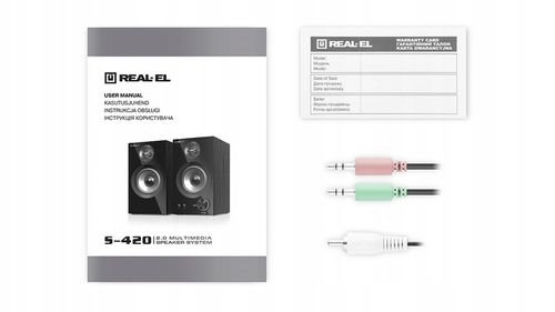 Głośniki 2.0 z Bluetooth REAL-EL S-420 28W na Arena.pl