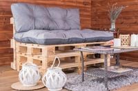 Poduszki do OGRODU na palete ławke 120x40 i 120x80 SIWY 2022 komplet