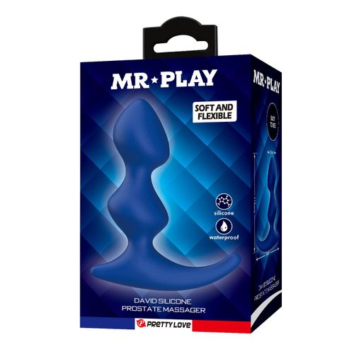 niebieski silikonowy masażer prostaty mr. play david na Arena.pl