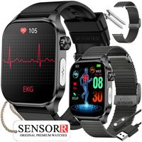 ZEGAREK MĘSKI SMARTWATCH EKG POMIAR CUKRU CIŚNIENIE TEMPERATURA ROZMOWY PL