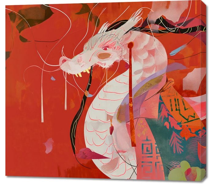 Obraz 100x90cm Orientacyjny Smok zdjęcie 1