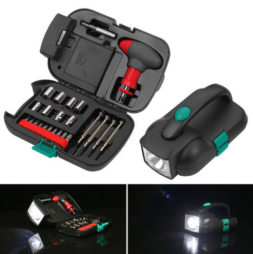 Zestaw narzędzi z latarką 24 elementy na Arena.pl