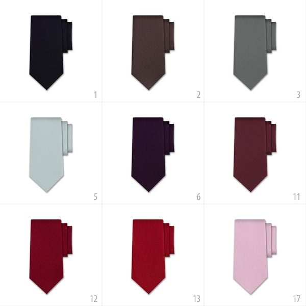 Krawat jednolity amarantowy - jasny zdjęcie 2