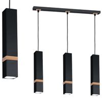 LAMPA wisząca VIDAR MLP5404 Milagro skandynawska OPRAWA metalowy ZWIS prostokątny na listwie czarny