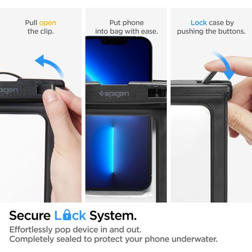 SPIGEN A601 UNIVERSAL WATERPROOF CASE BLACK na Arena.pl