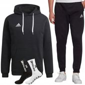 Adidas dres męski ZESTAW spodnie bluza bawełna + SKARPETY roz. L