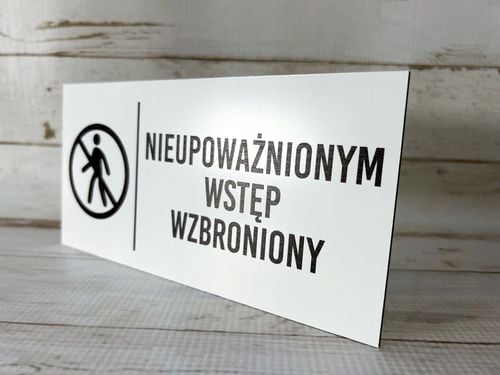 Tabliczka znak informacyjny 30x20 Biała GŁĘBOKOŚĆ Aluminiowa NADRUK UV na Arena.pl