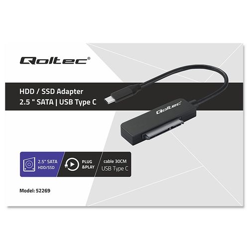 Qoltec Adapter SATA Przejściówka na dysk SSD HDD 2.5" USB-C 5Gb/s 2TB na Arena.pl
