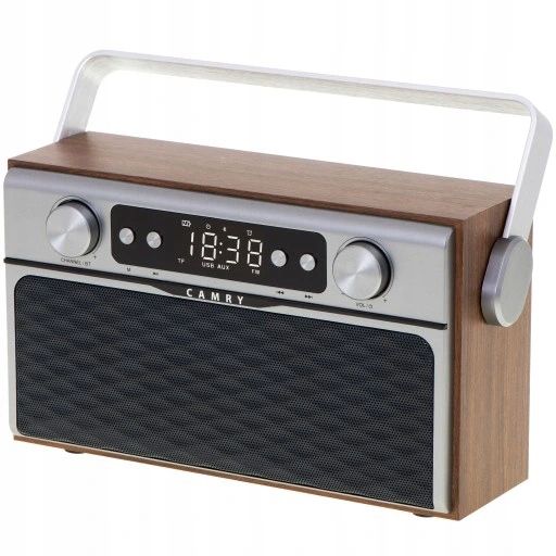 Radio Kuchenne Retro Drewniane Bluetooth Usb Fm Sd zdjęcie 4