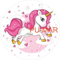 Opłatek na tort Urodziny Jednorożec Konik Pegaz Koń Kuc Tekst Gratis