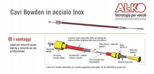LINKA HAMULCOWA przyczepy CIĘGNO BOWDENA przyczepki lawety AL-KO 770/966 na Arena.pl
