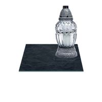 SZKLANA PODSTAWKA POD ZNICZE Z DEDYKACJĄ 30x30cm Skała 74f