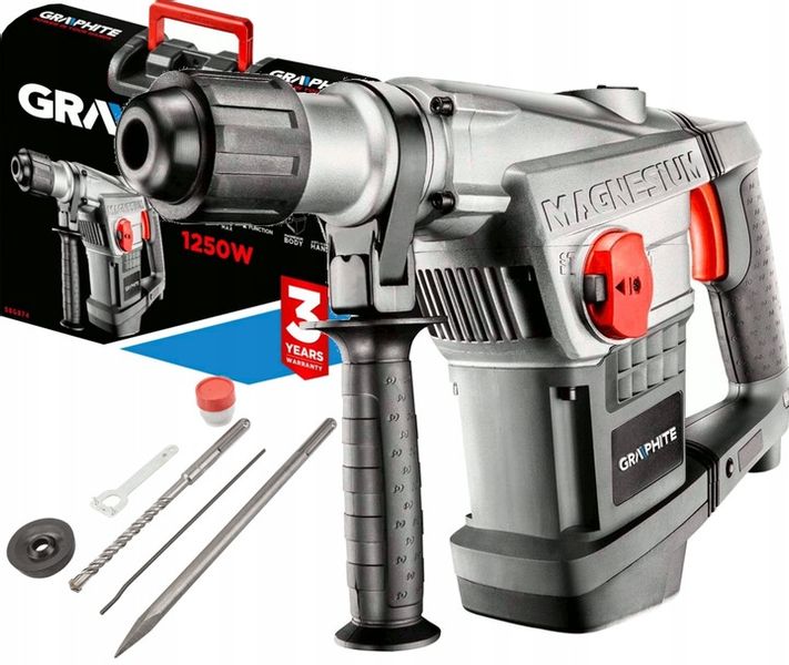 GRAPHITE MŁOT UDAROWY udarowo-obrotowy SDS MAX udar 10J 1250W 58G874 zdjęcie 1