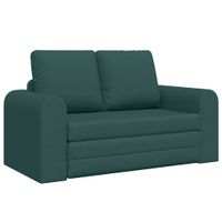 Sofa Bed Ciemnozielony 148 x 71 x 83 cm tkanina