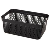Koszyk organizer pojemnik do przechowywania plastikowy 30x20x12 cm czarny