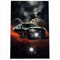 Obraz 120x80 samochody ford mustang gt 5.0 wyścigowy sportowy ciemny art