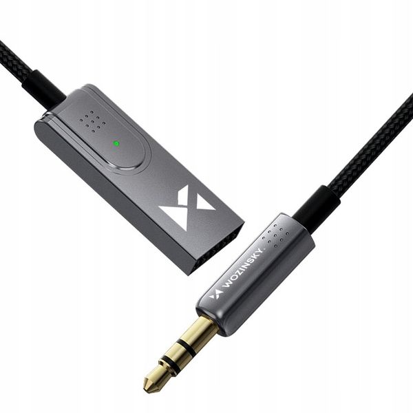 Wozinsky Adapter samochodowy,transmiter,audio Bluetooth 5.3AUXminiJack3.5mm zdjęcie 3