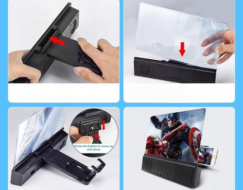 Szkło Powiększające Lupa 3D Ekran 12 Głośnik Bluetooth 2w1 Składany Uchwyt na Arena.pl