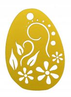 6. Zawieszka ażurowa jajko wiosna KWIATY żółta