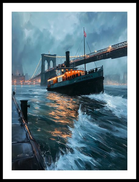 Plakat 40x55cm Stary Parowiec zdjęcie 3