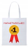 Torba Biała Eco Shopper Dla Marketingowca Prezent Z Nadrukiem Ze Zdjęciem