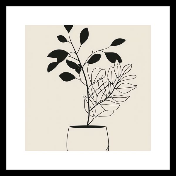 Plakat 20x20cm Prostota Doniczki zdjęcie 3