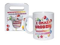 kubek w torebce urodzinowy WSZYSTKIEGO NAJLEPSZEGO