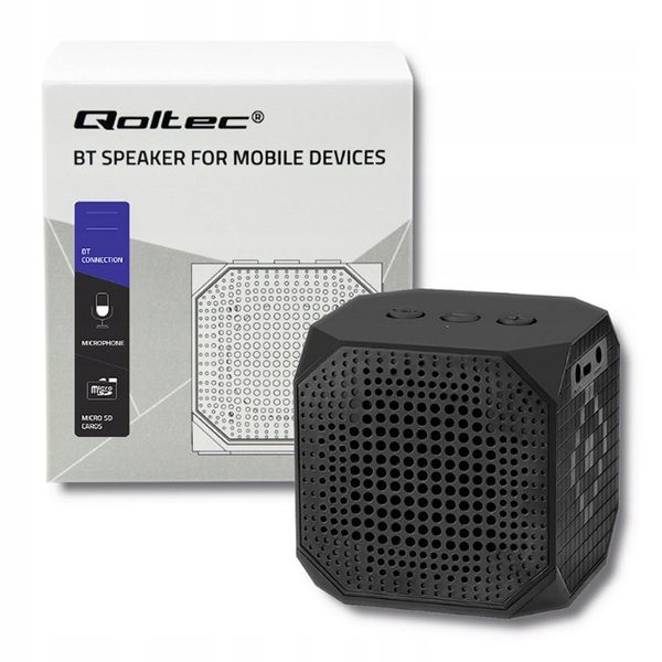 Qoltec Przenośny głośnik Bluetooth 3W | Double spe zdjęcie 2