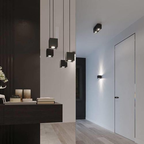 LAMPA wisząca SL.0060 metalowa OPRAWA zwis kostka cube czarna na Arena.pl