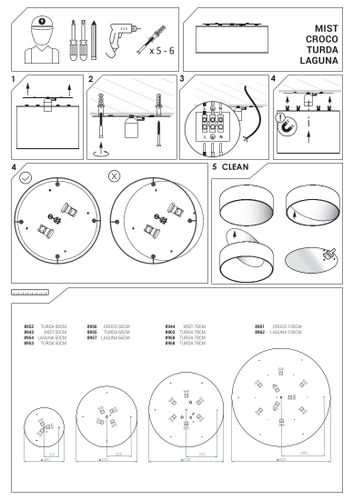 Abażurowa lampa sufitowa Laguna 8954 kremowy plafon do sypialni na Arena.pl